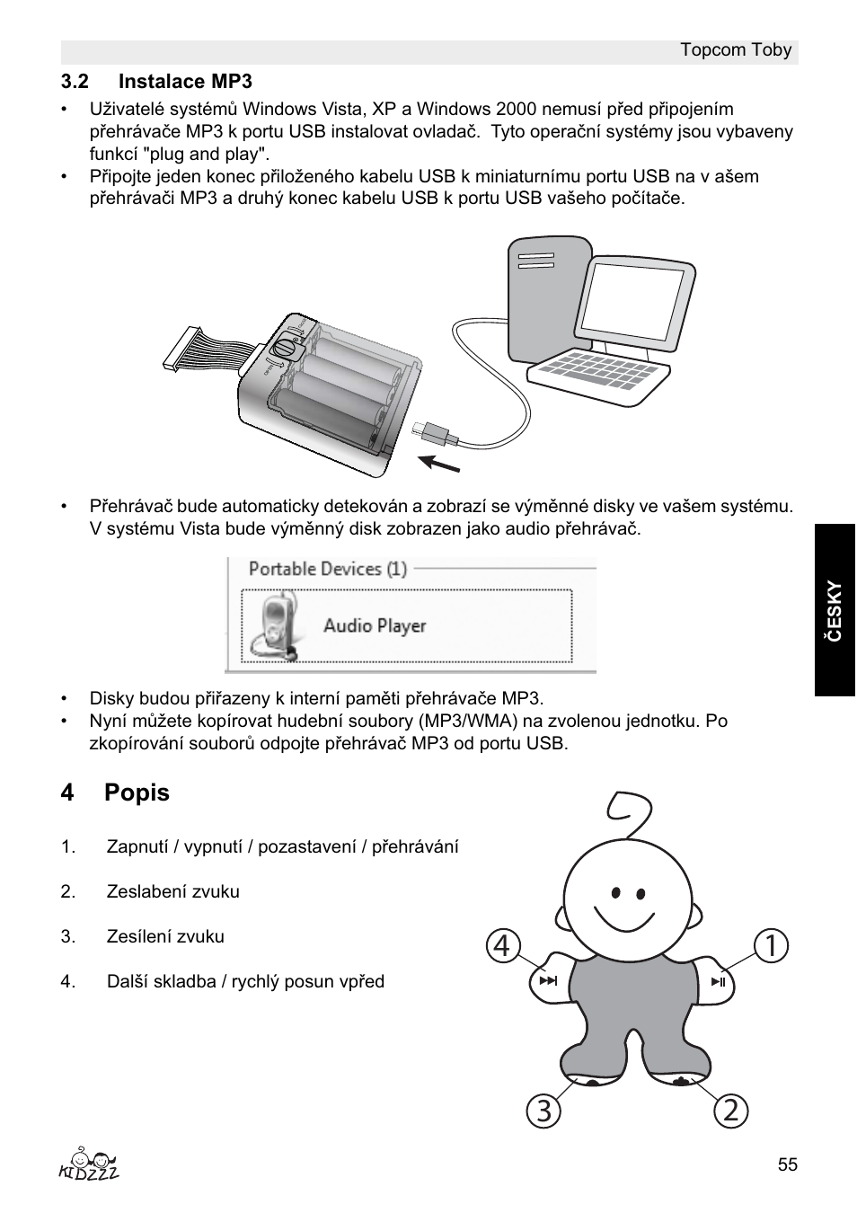 4popis | Topcom Toby User Manual | Page 55 / 76