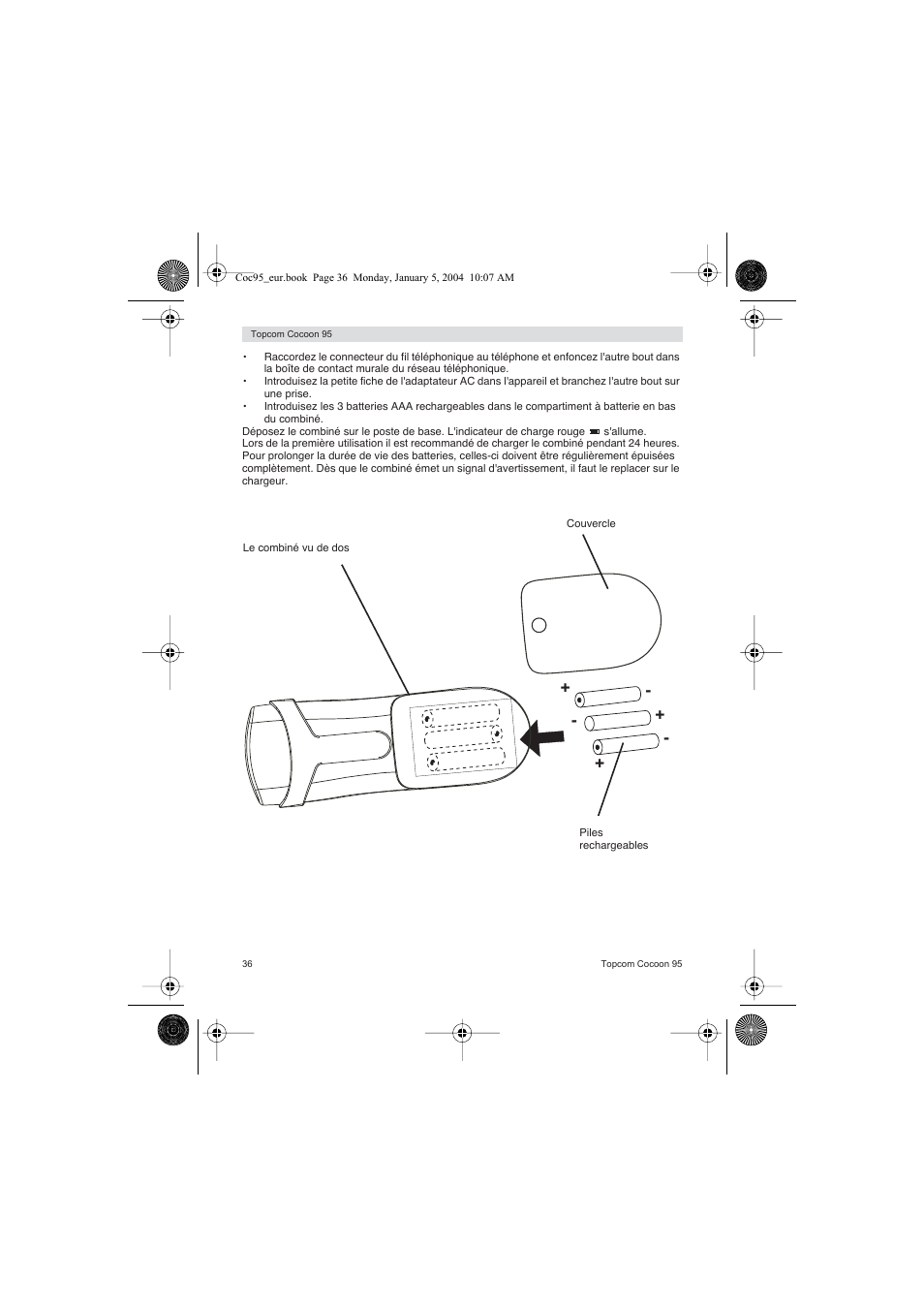 Topcom Cocoon 95 User Manual | Page 36 / 64