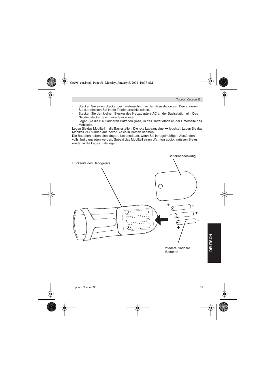 Topcom Cocoon 95 User Manual | Page 51 / 64