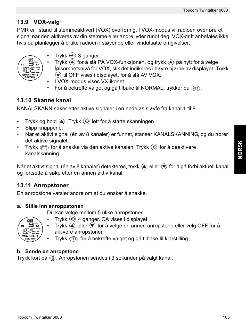 Topcom Twintalker 6800 User Manual | Page 105 / 236