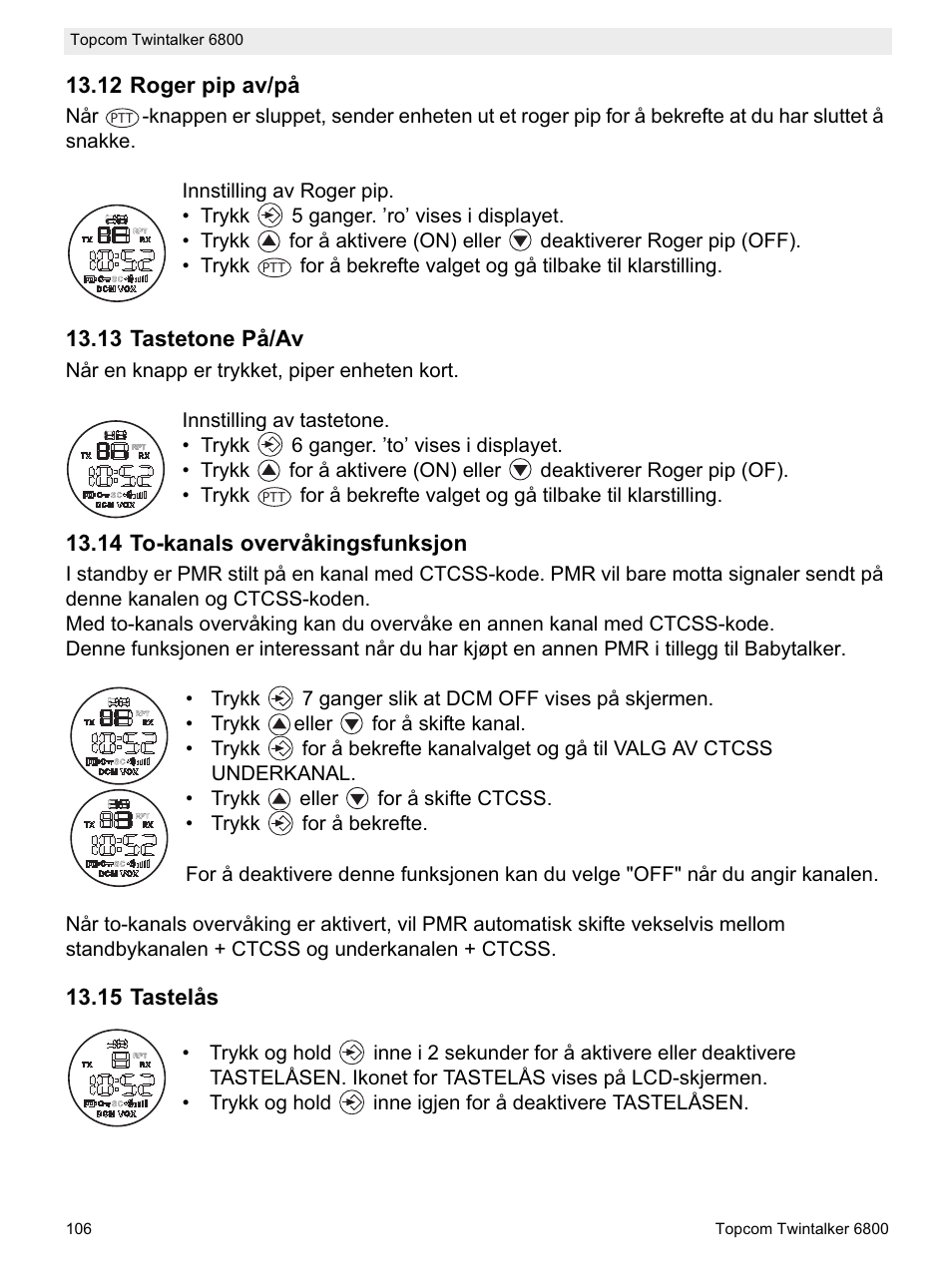 Topcom Twintalker 6800 User Manual | Page 106 / 236