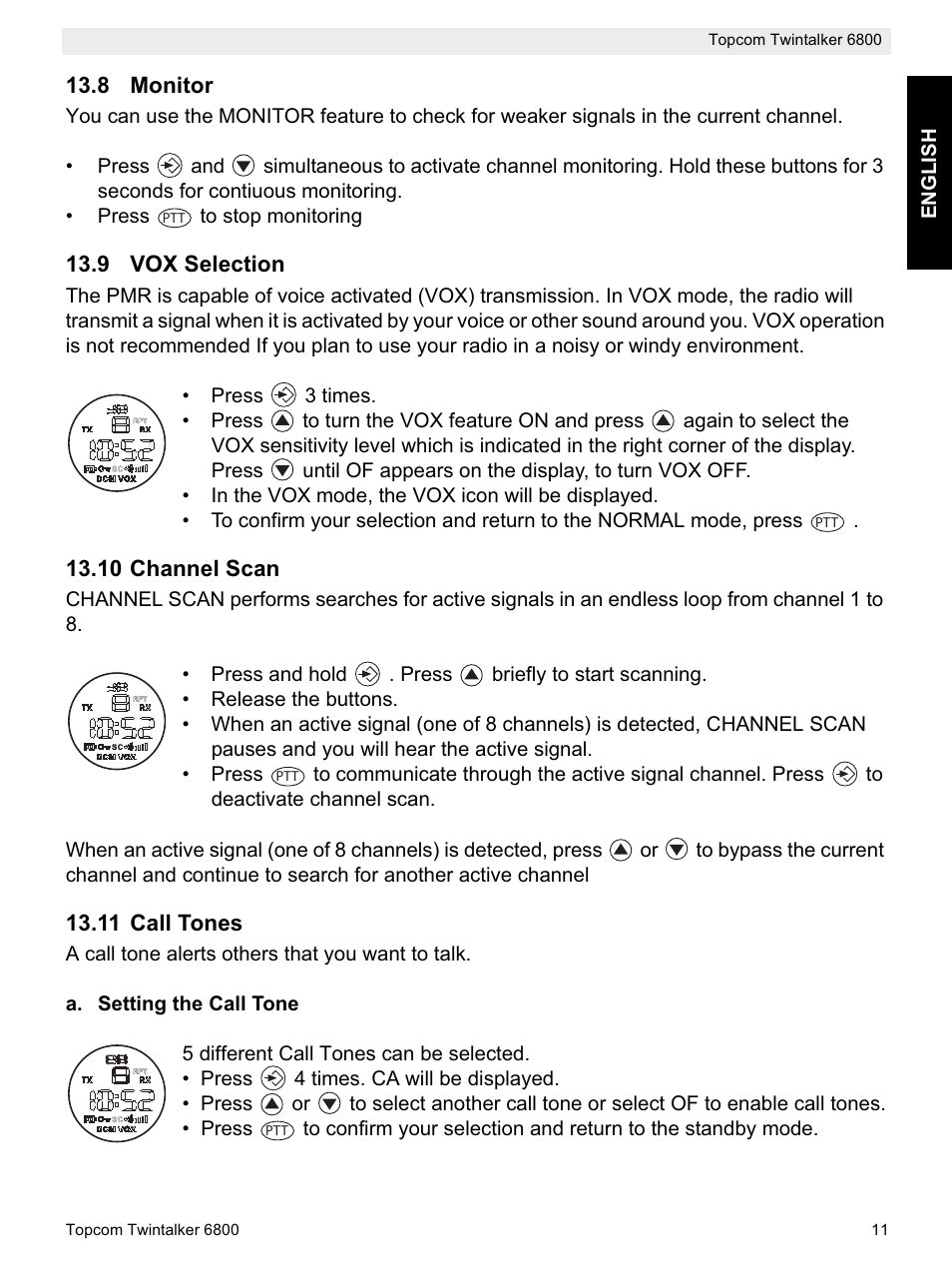 Topcom Twintalker 6800 User Manual | Page 11 / 236