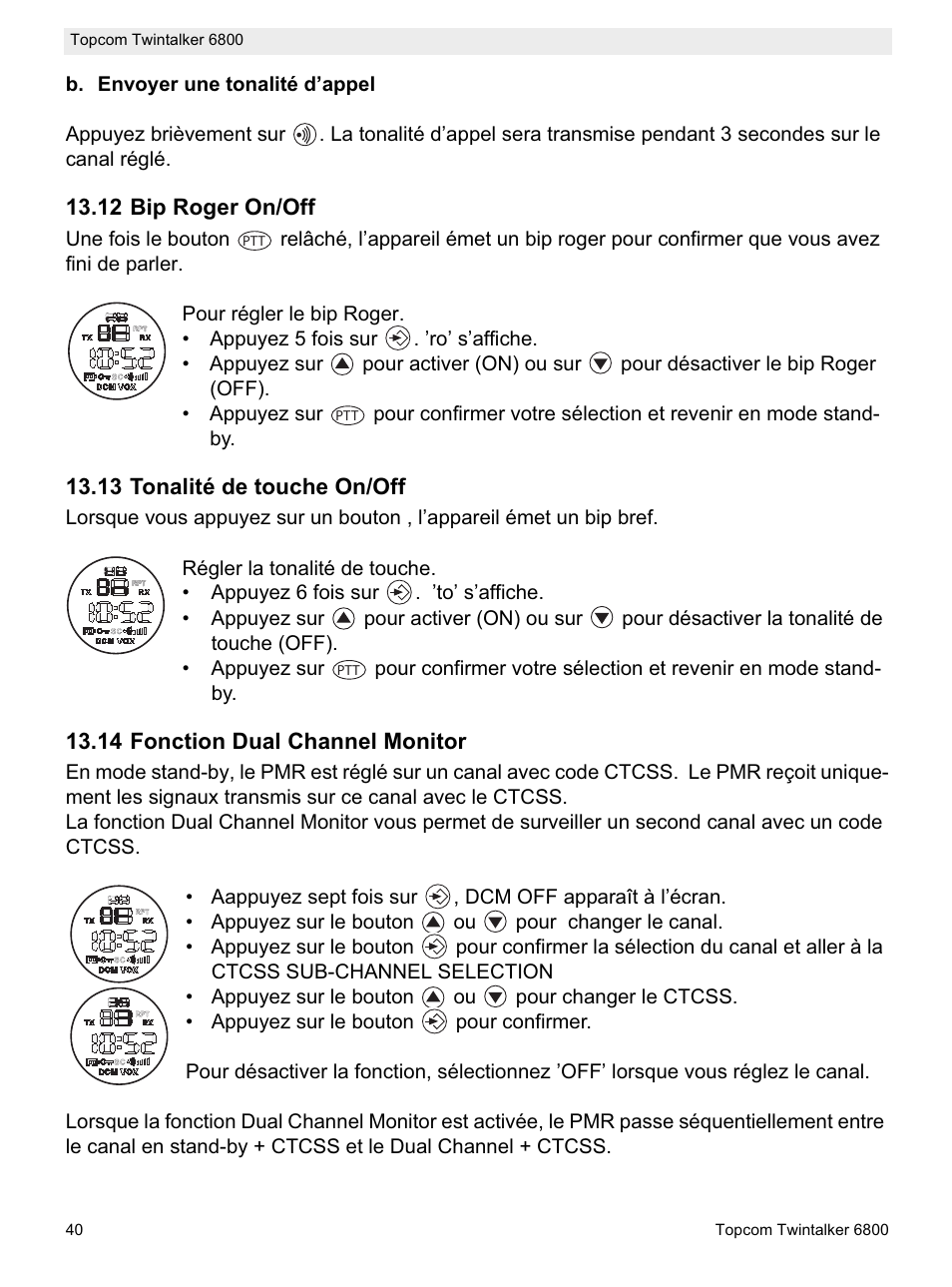 Topcom Twintalker 6800 User Manual | Page 40 / 236