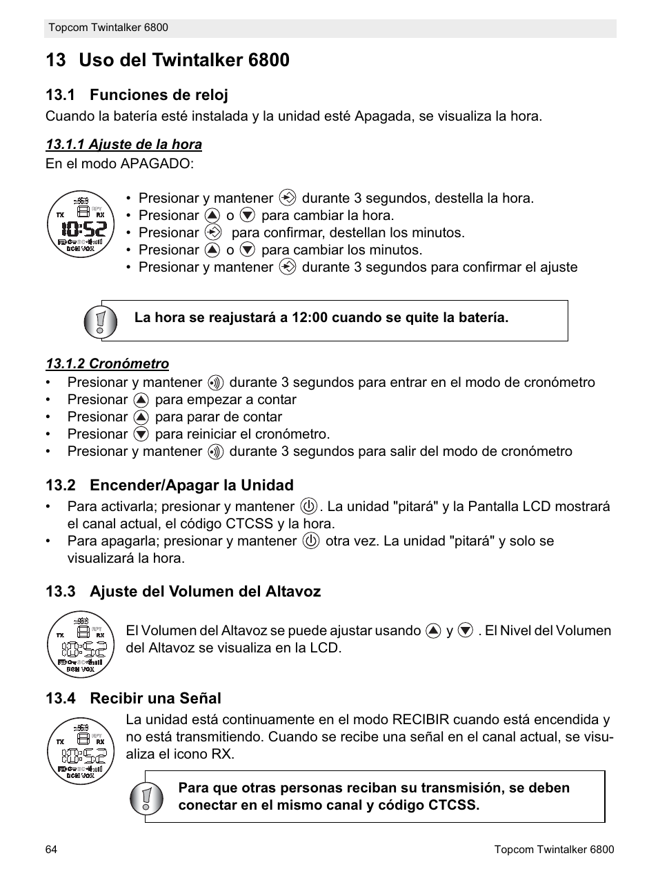 Topcom Twintalker 6800 User Manual | Page 64 / 236