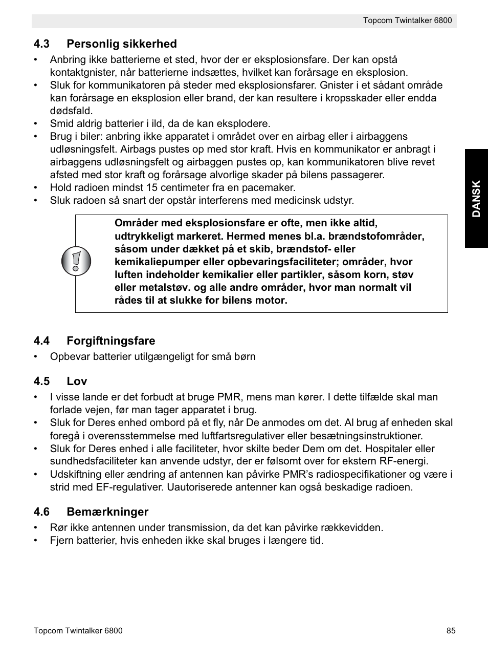 Topcom Twintalker 6800 User Manual | Page 85 / 236