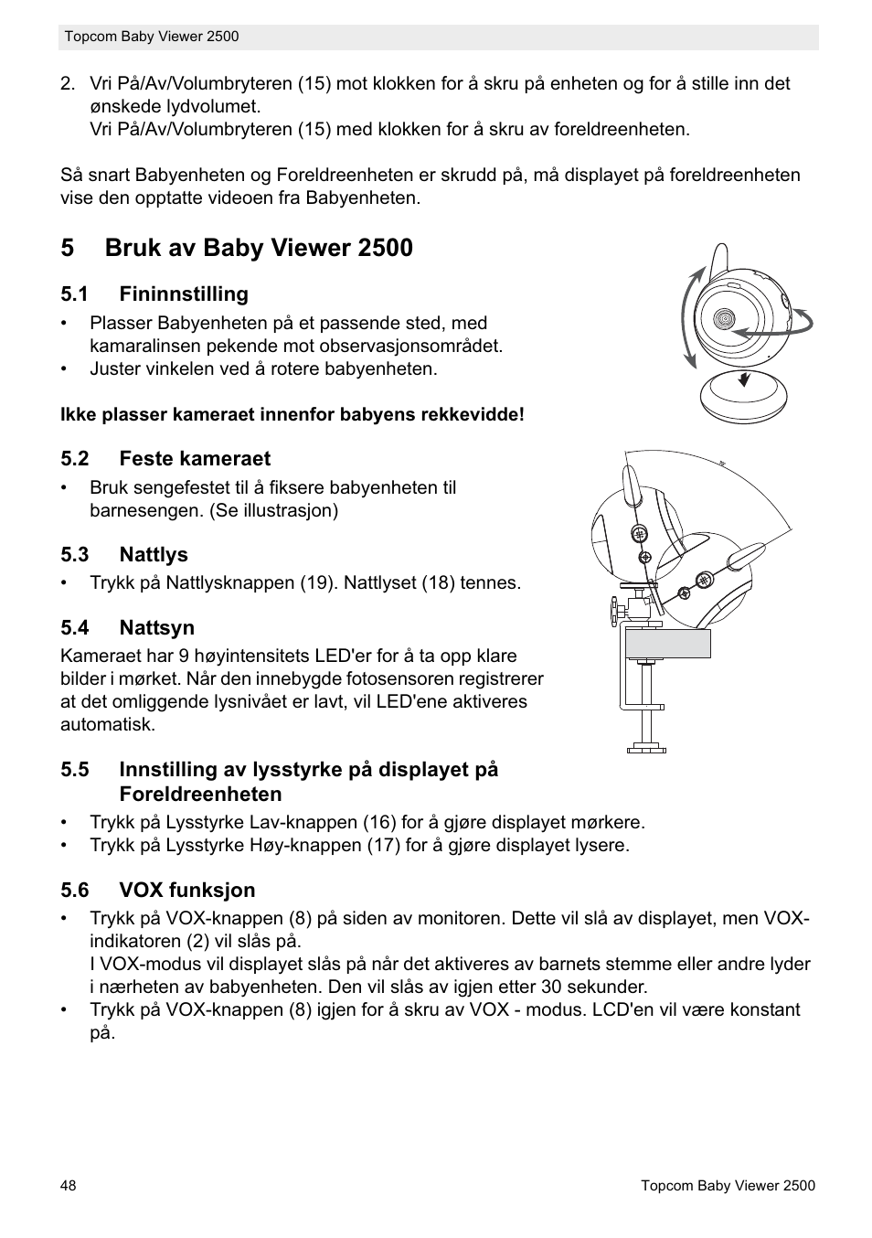 Topcom BABY VIEWER 2500 User Manual | Page 48 / 104