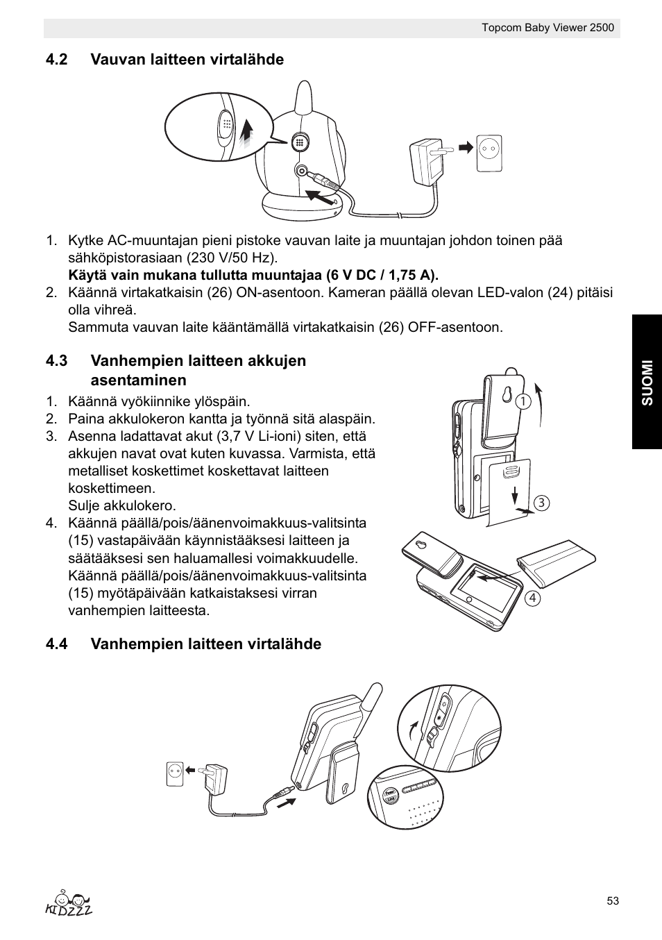 Topcom BABY VIEWER 2500 User Manual | Page 53 / 104