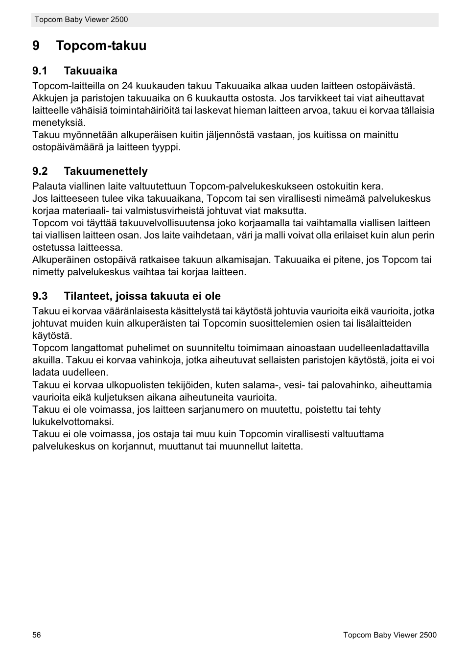 9topcom-takuu | Topcom BABY VIEWER 2500 User Manual | Page 56 / 104