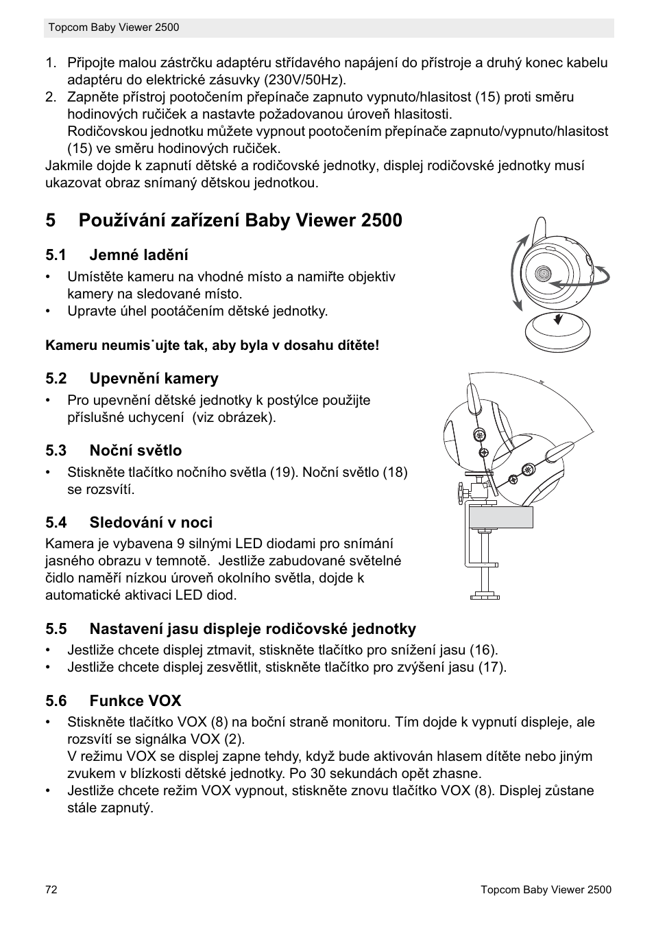 Topcom BABY VIEWER 2500 User Manual | Page 72 / 104