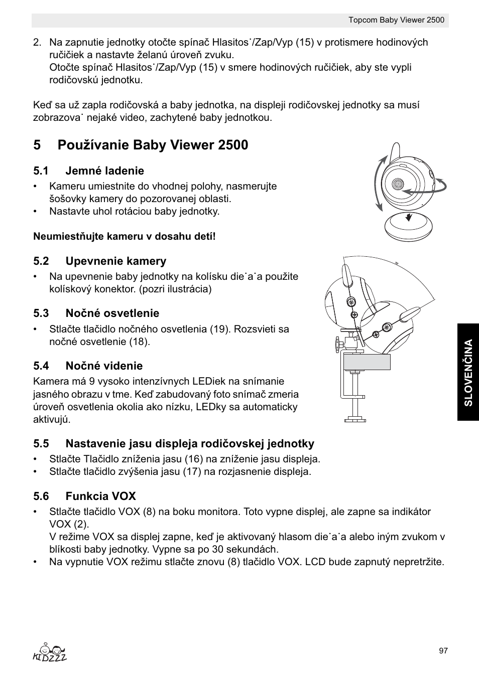 Topcom BABY VIEWER 2500 User Manual | Page 97 / 104