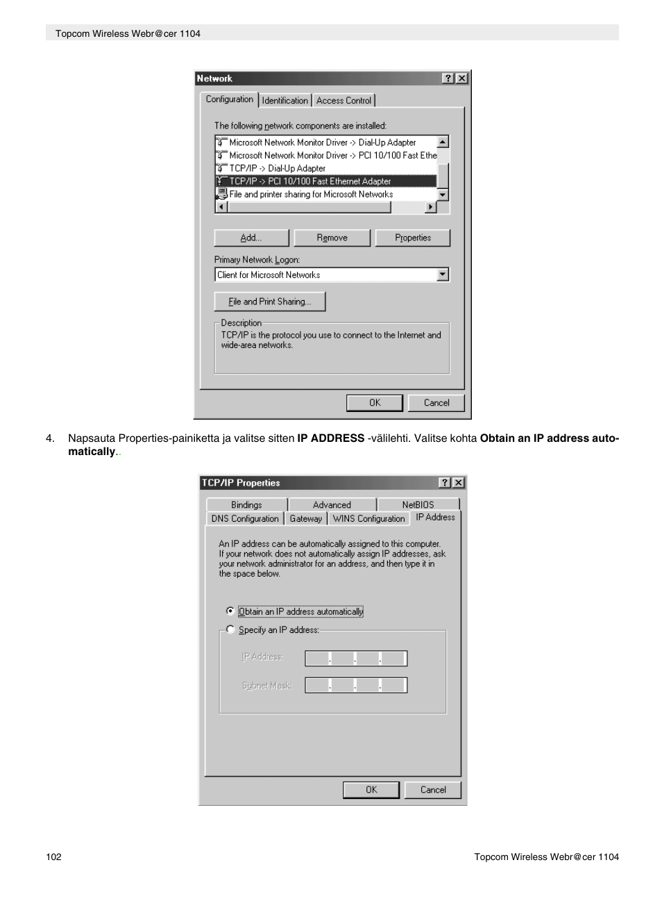 Topcom Wireless Webracer 1104 User Manual | Page 102 / 144