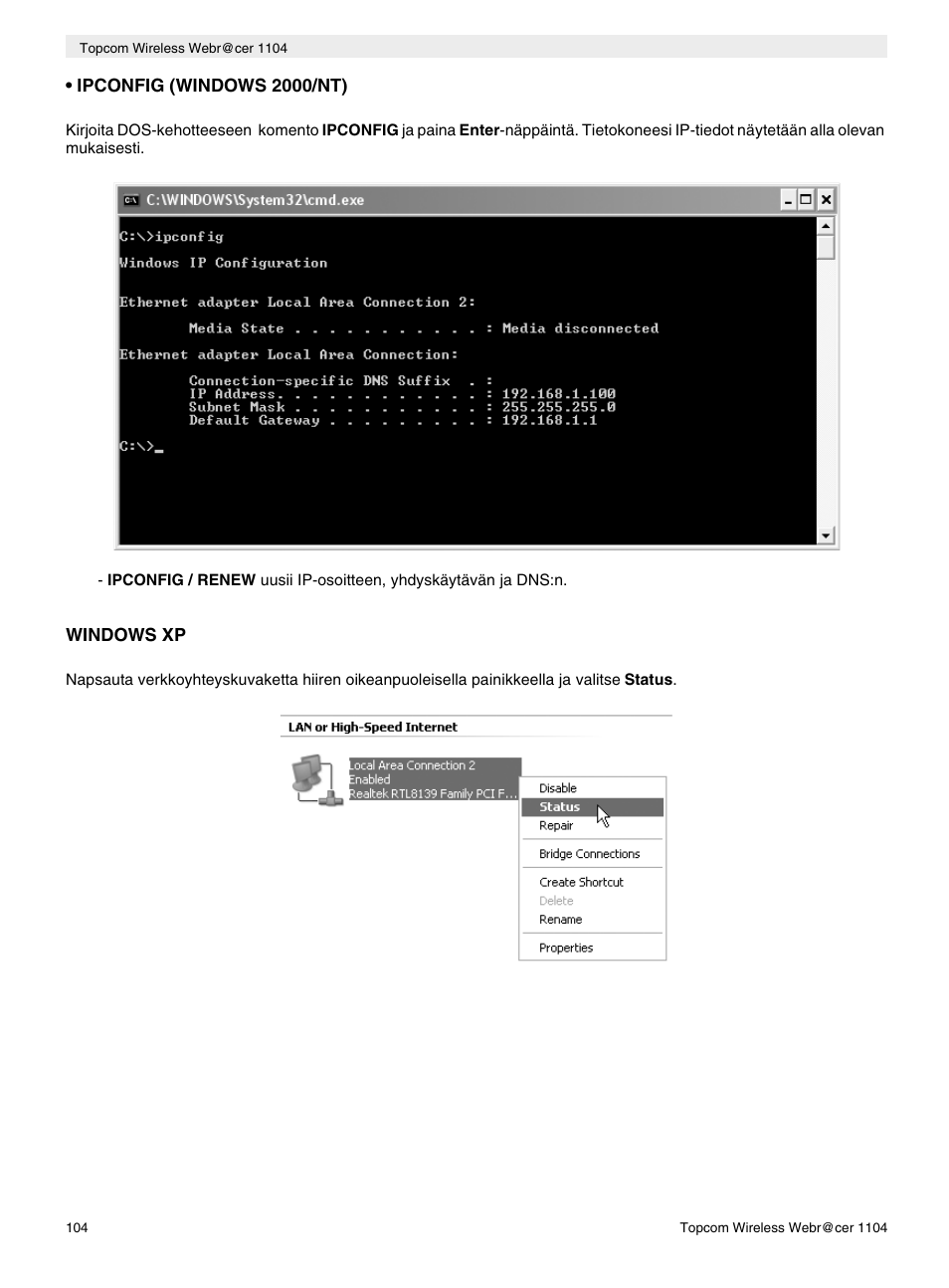 Topcom Wireless Webracer 1104 User Manual | Page 104 / 144