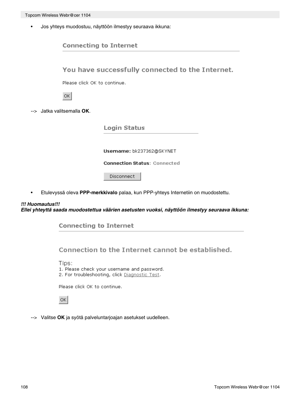 Topcom Wireless Webracer 1104 User Manual | Page 108 / 144