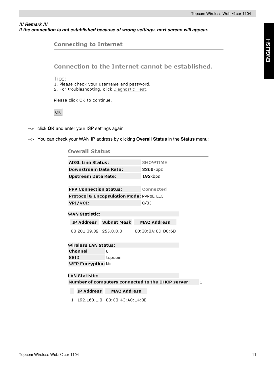 Topcom Wireless Webracer 1104 User Manual | Page 11 / 144