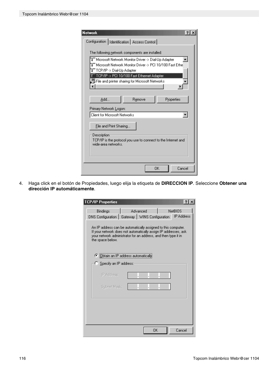 Topcom Wireless Webracer 1104 User Manual | Page 116 / 144