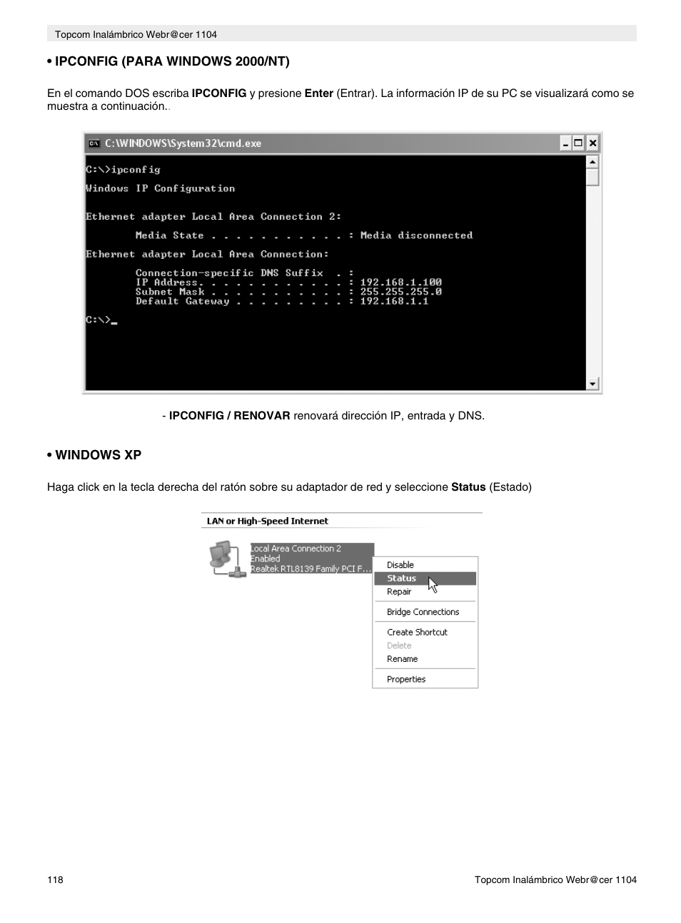 Topcom Wireless Webracer 1104 User Manual | Page 118 / 144