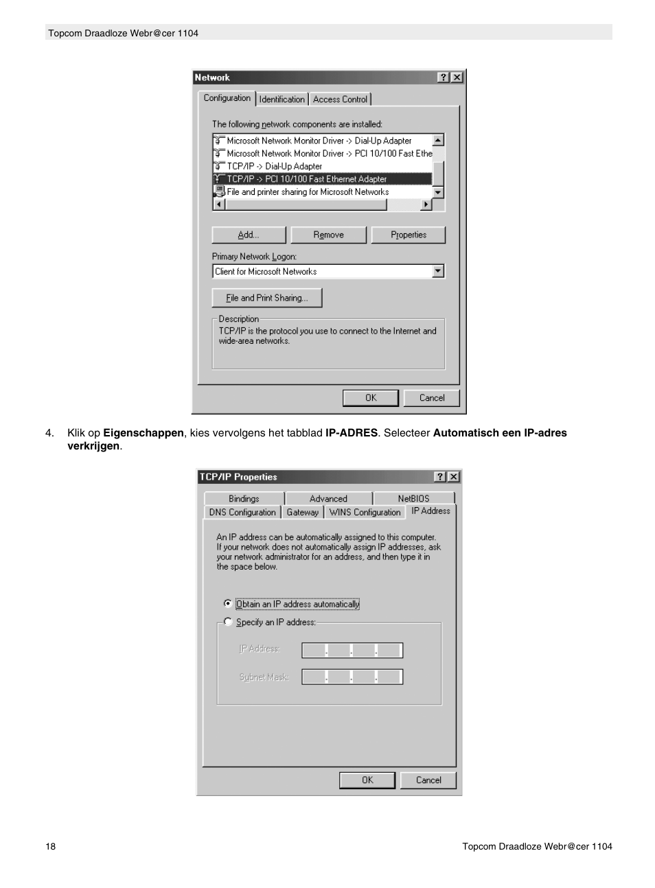 Topcom Wireless Webracer 1104 User Manual | Page 18 / 144