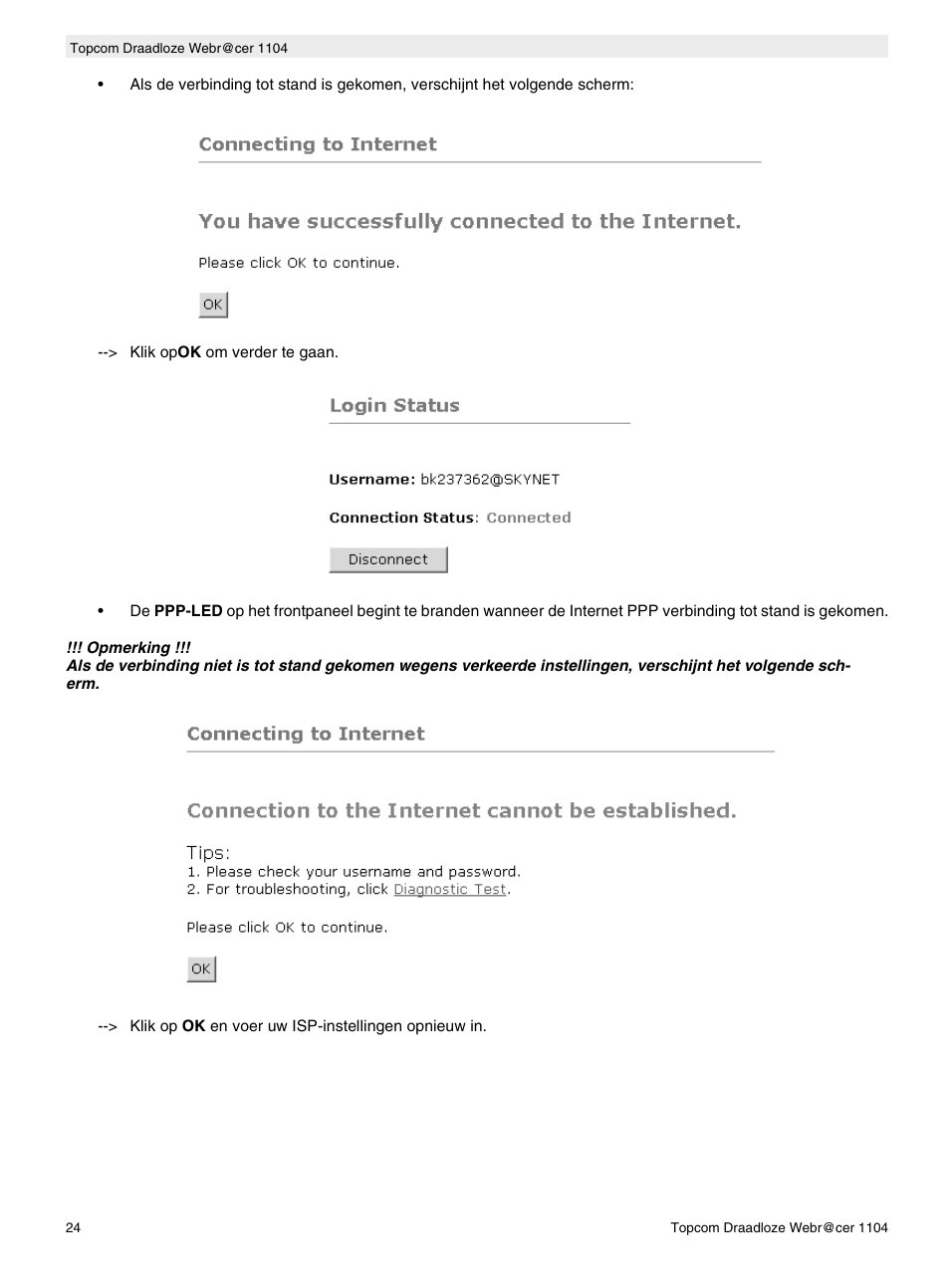 Topcom Wireless Webracer 1104 User Manual | Page 24 / 144