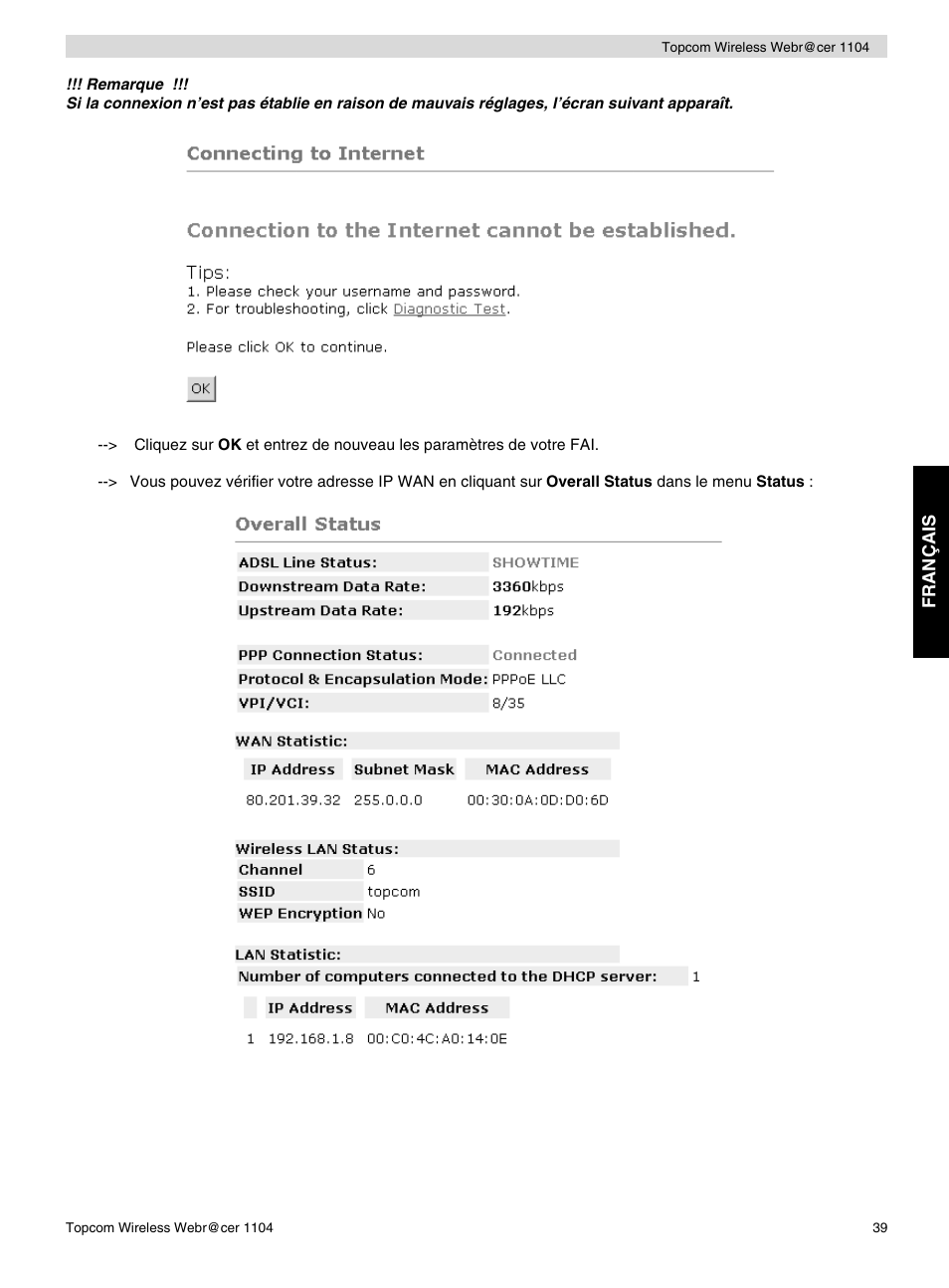 Topcom Wireless Webracer 1104 User Manual | Page 39 / 144