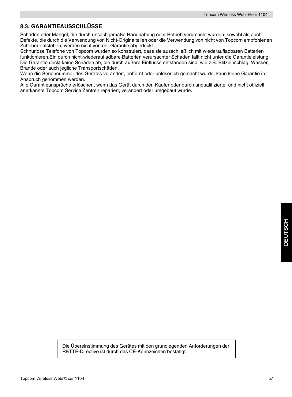 Topcom Wireless Webracer 1104 User Manual | Page 57 / 144