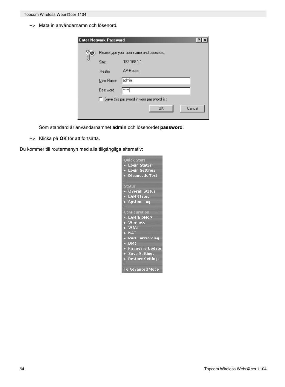 Topcom Wireless Webracer 1104 User Manual | Page 64 / 144