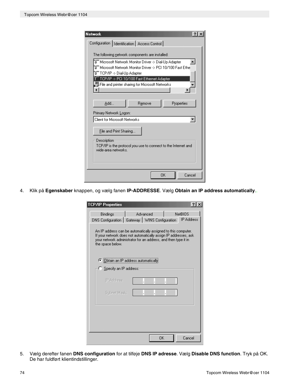 Topcom Wireless Webracer 1104 User Manual | Page 74 / 144