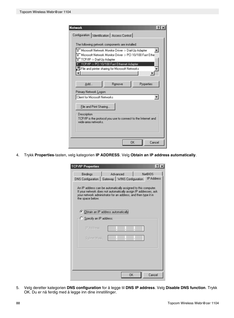 Topcom Wireless Webracer 1104 User Manual | Page 88 / 144