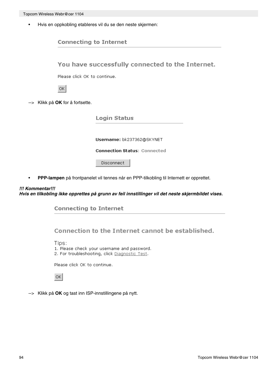 Topcom Wireless Webracer 1104 User Manual | Page 94 / 144