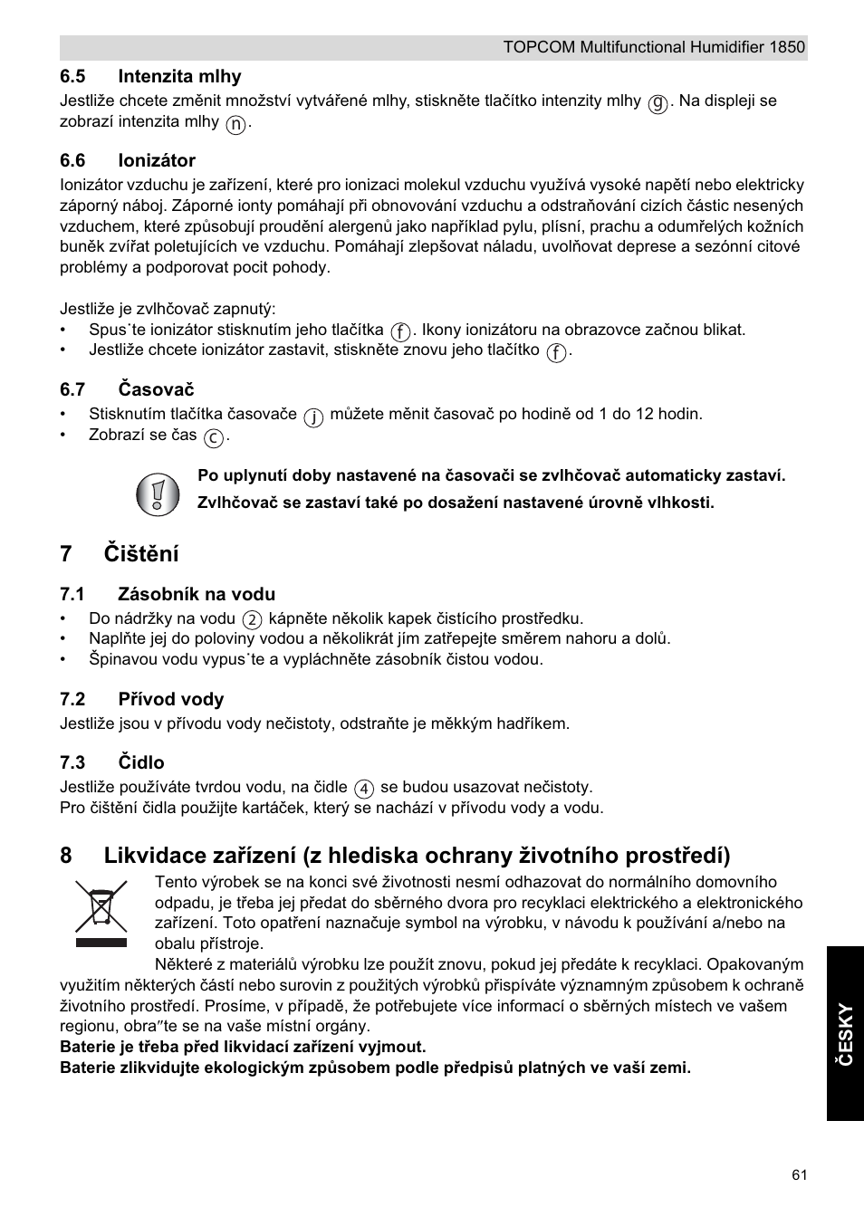 7ýištční | Topcom 1850 User Manual | Page 61 / 92