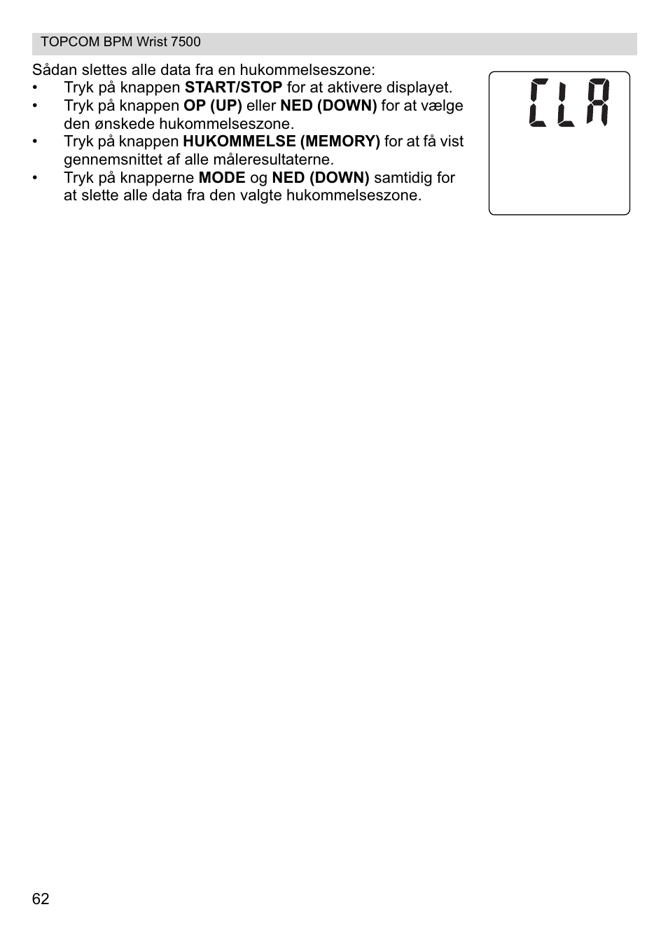 Topcom BPM Wrist 7500 User Manual | Page 62 / 88