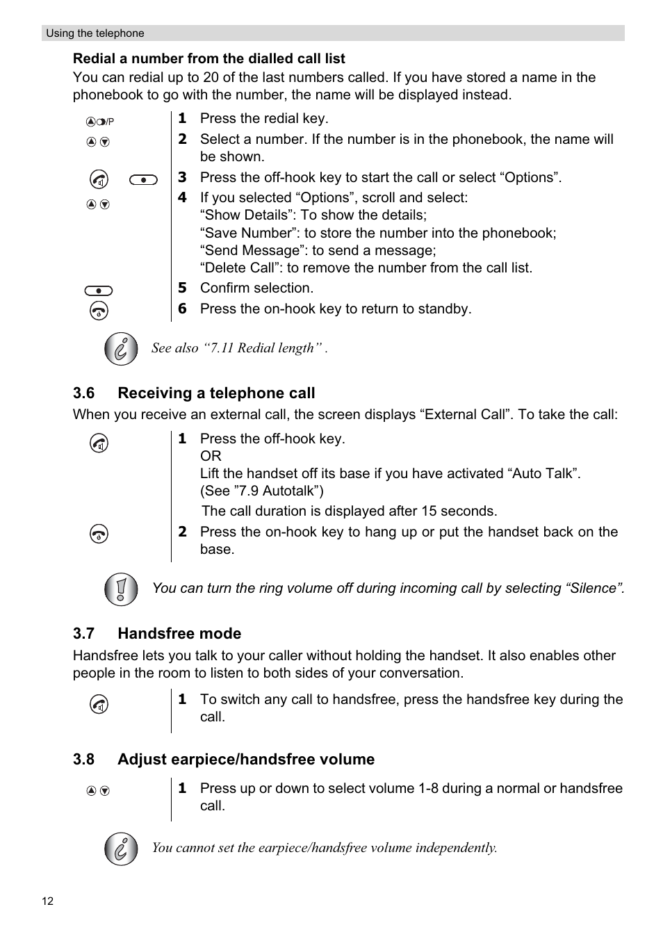 Topcom ORBIT User Manual | Page 12 / 40