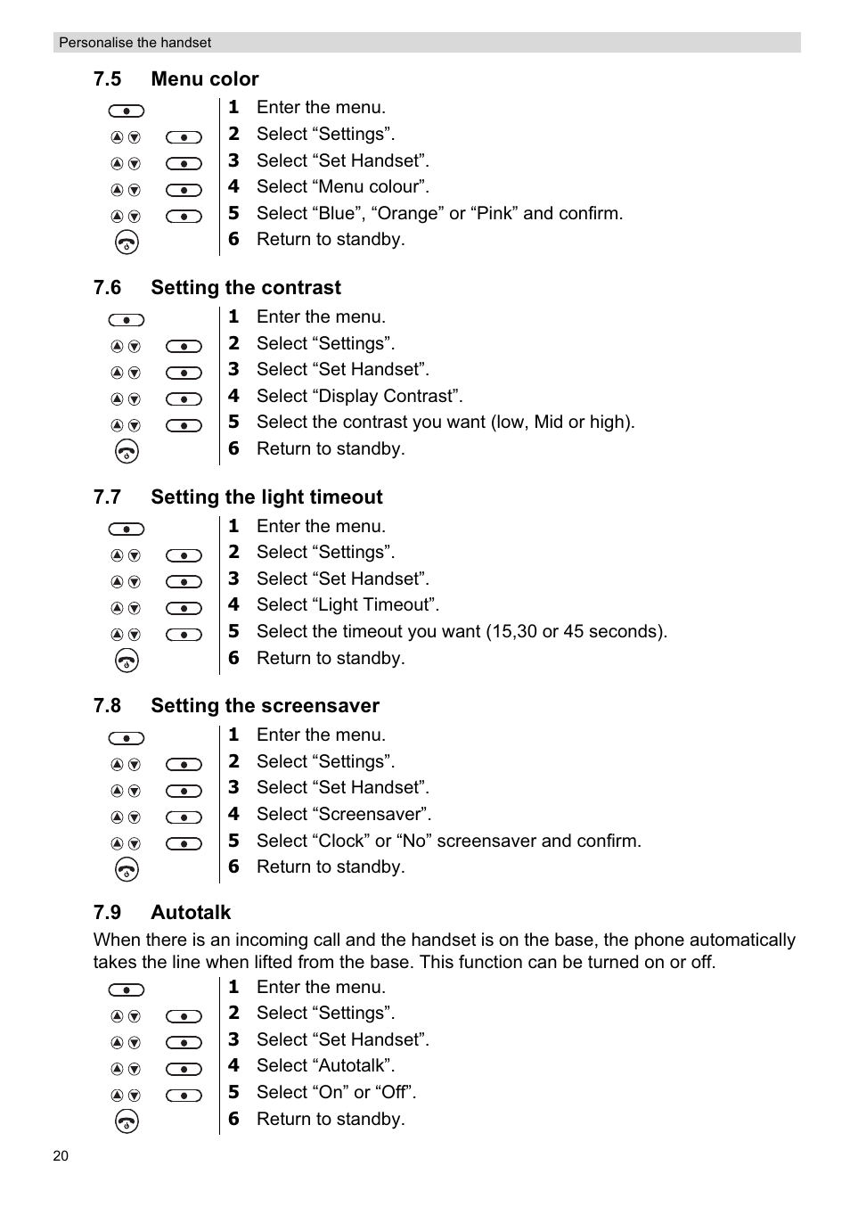 Topcom ORBIT User Manual | Page 20 / 40