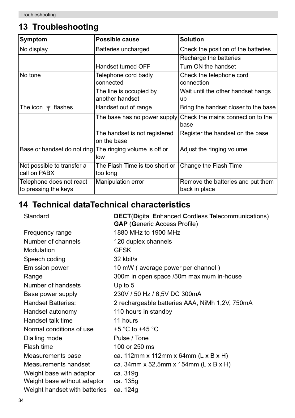 Topcom ORBIT User Manual | Page 34 / 40