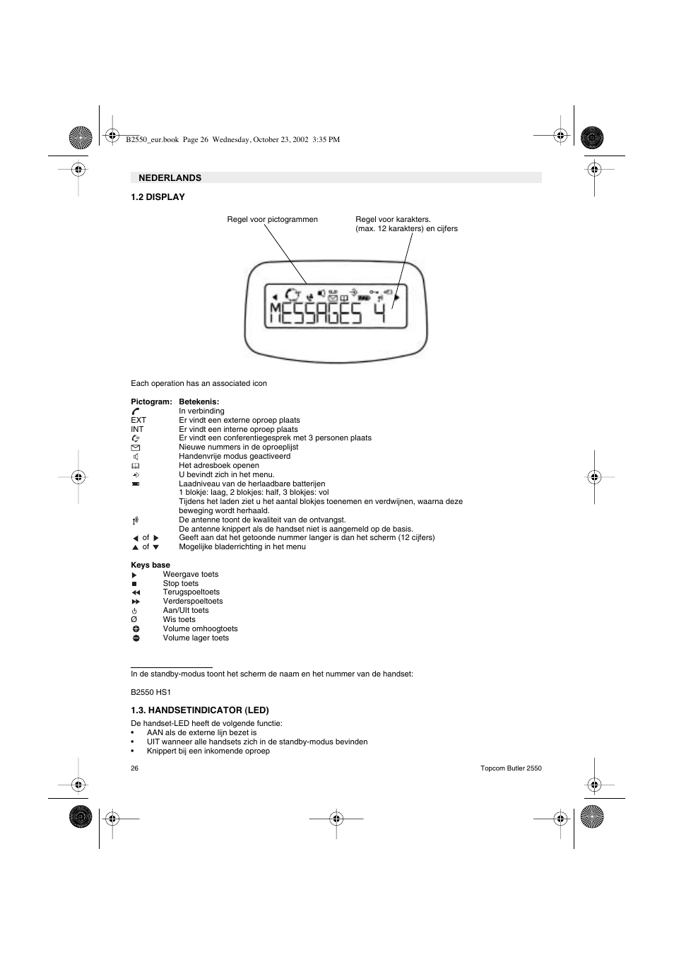 Topcom BUTLER 2550 User Manual | Page 26 / 92