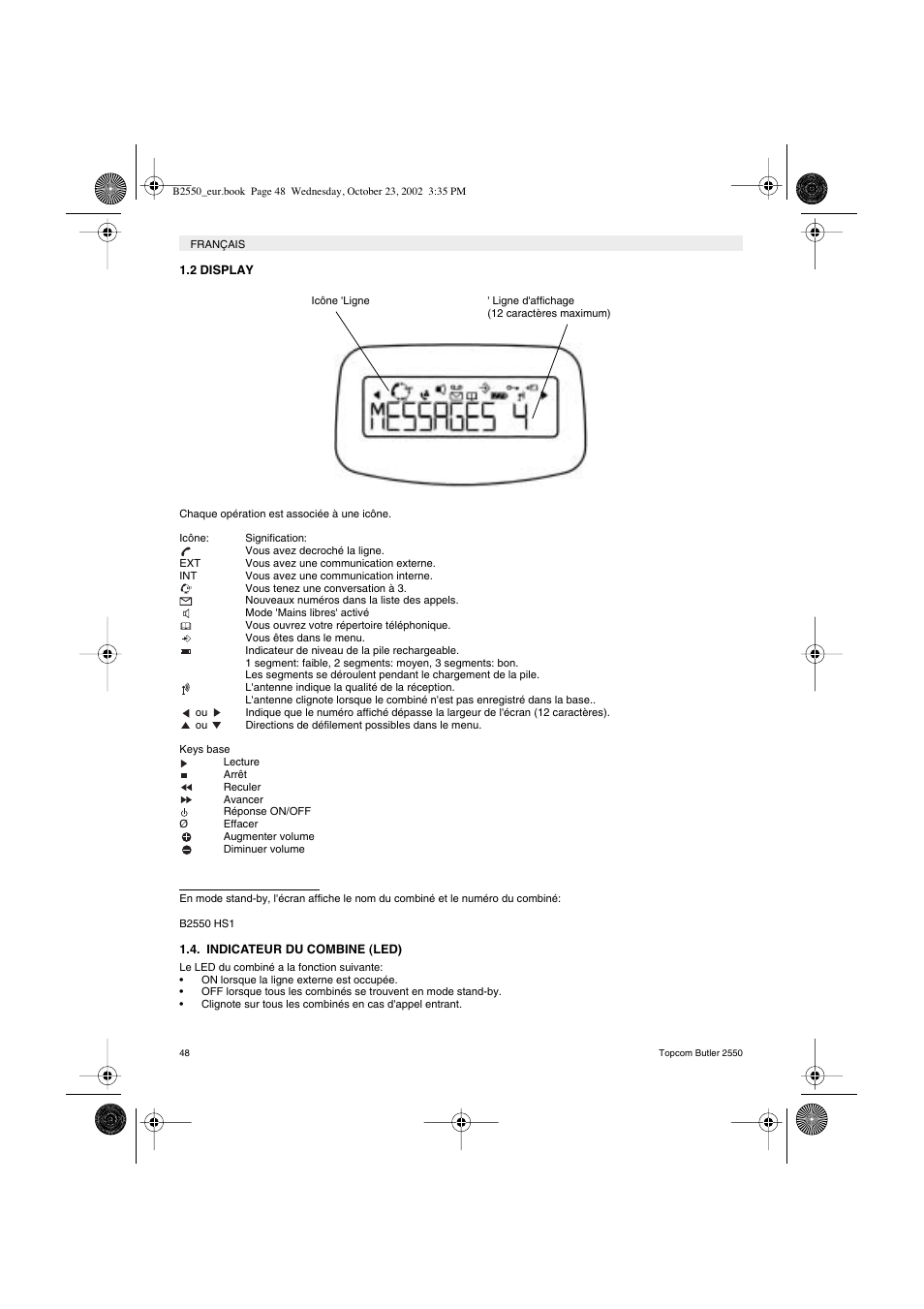 Topcom BUTLER 2550 User Manual | Page 48 / 92