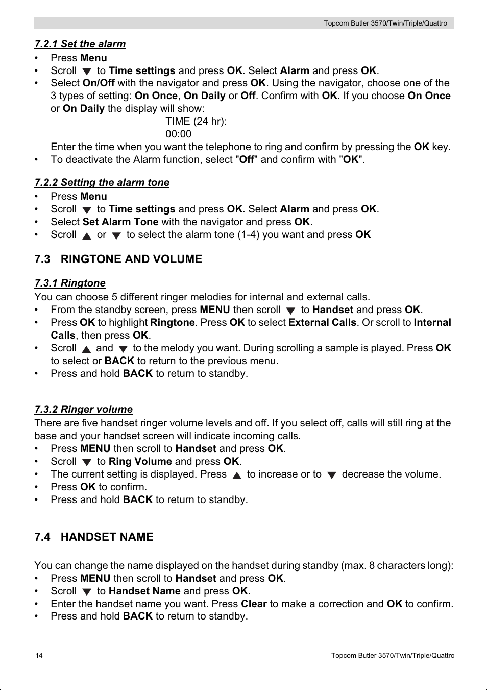 Topcom BUTLER 3570 User Manual | Page 14 / 28