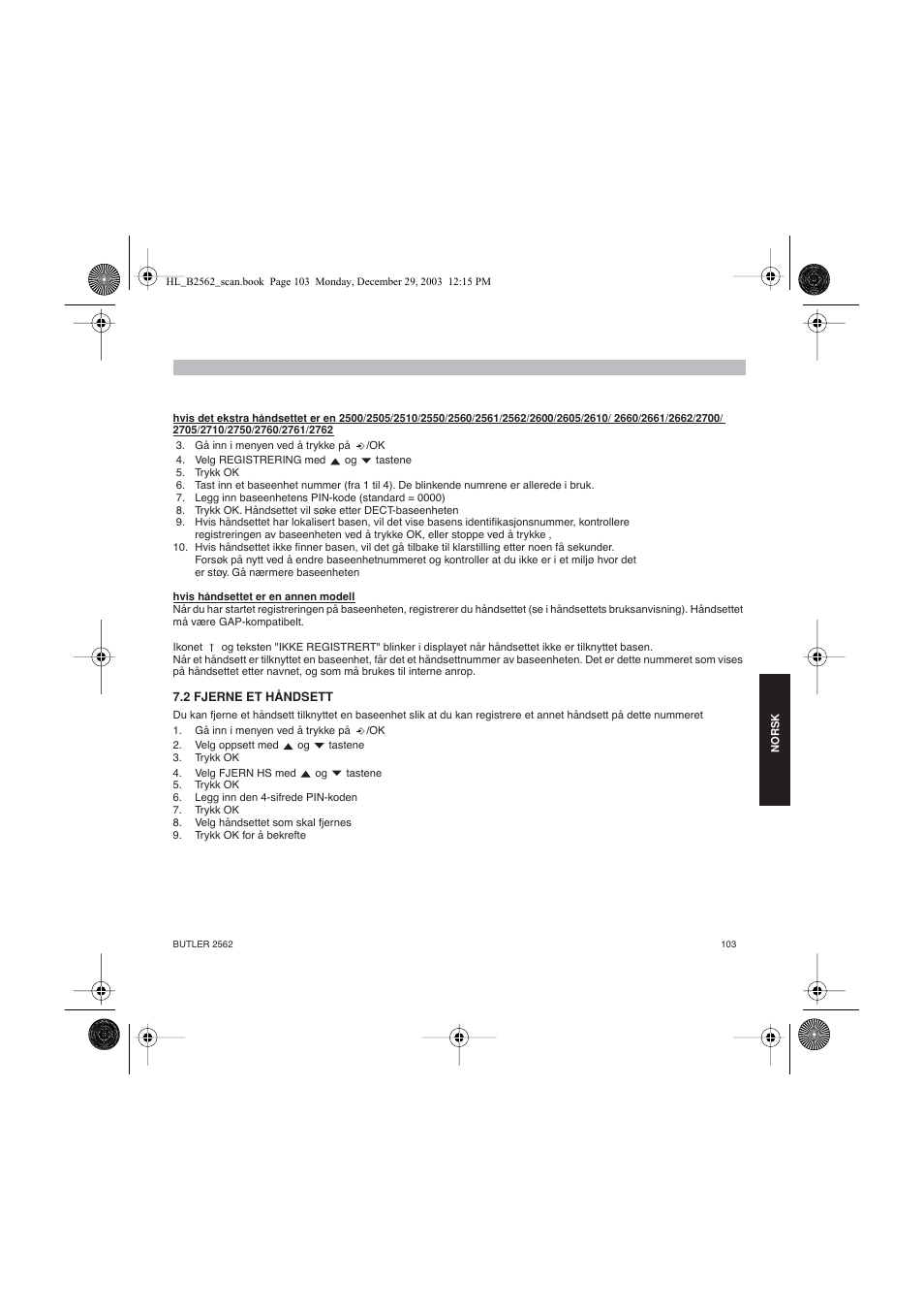 Topcom BUTLER 2562 User Manual | Page 103 / 144