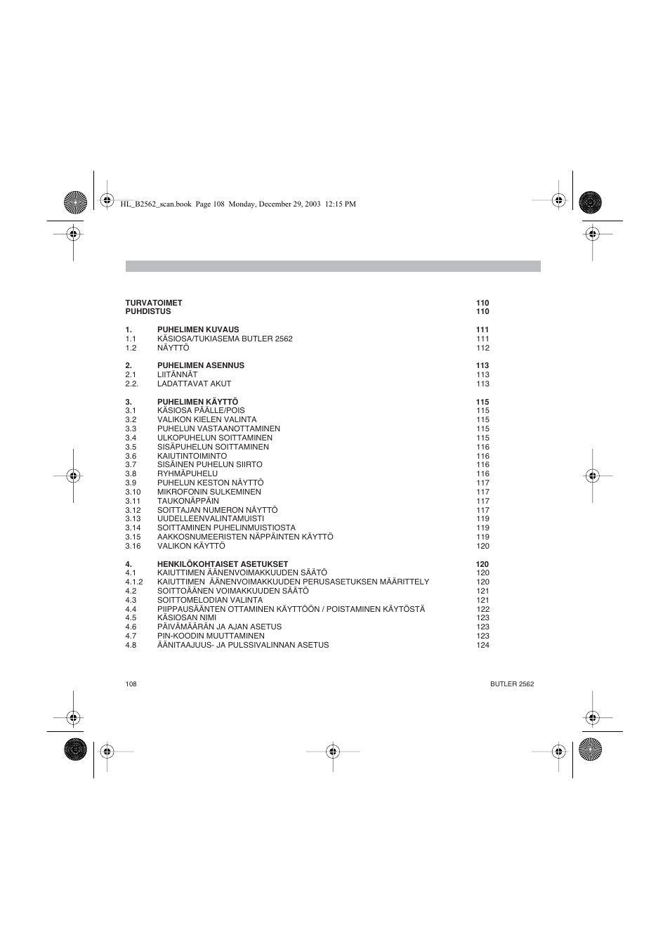 Topcom BUTLER 2562 User Manual | Page 108 / 144