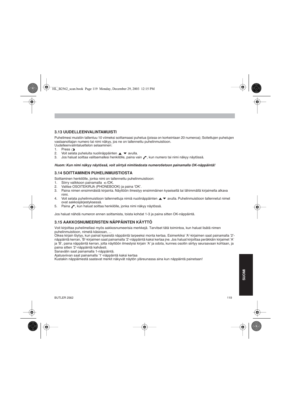 Topcom BUTLER 2562 User Manual | Page 119 / 144