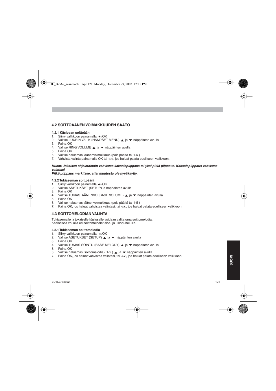 Topcom BUTLER 2562 User Manual | Page 121 / 144