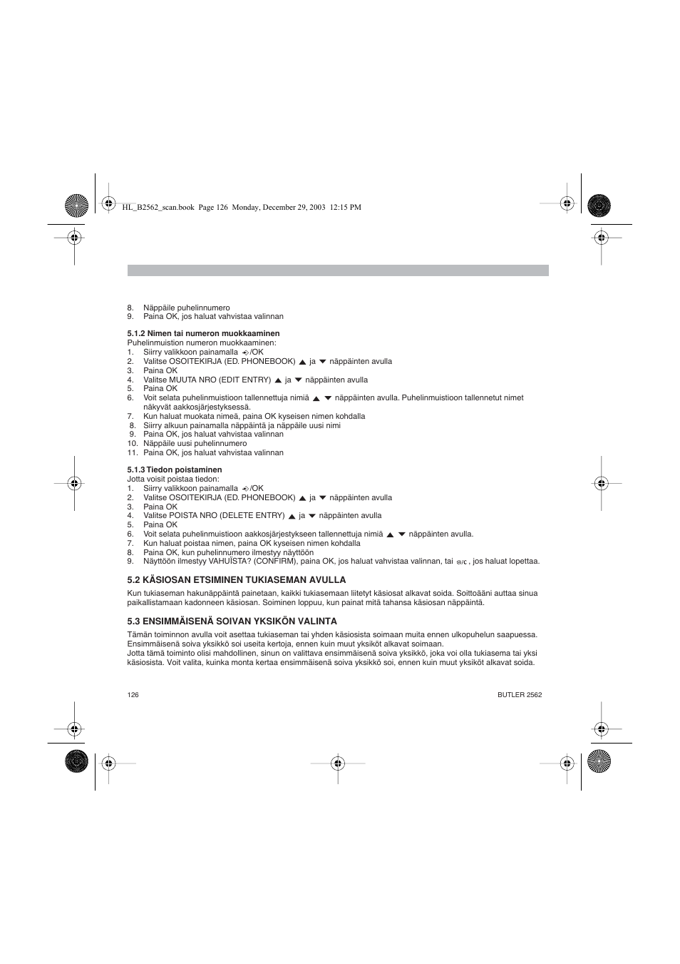 Topcom BUTLER 2562 User Manual | Page 126 / 144