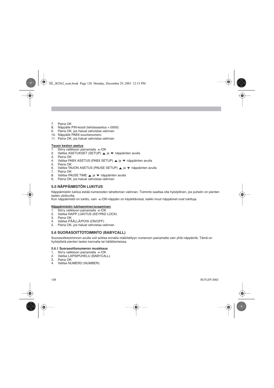 Topcom BUTLER 2562 User Manual | Page 128 / 144