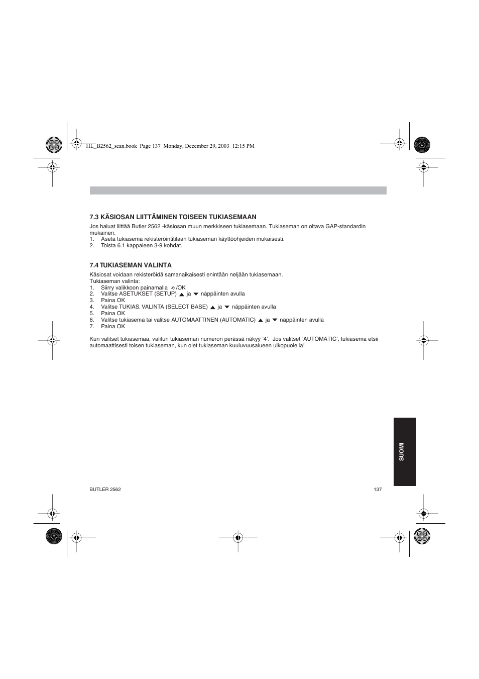 Topcom BUTLER 2562 User Manual | Page 137 / 144