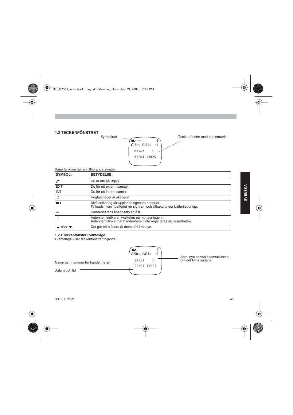 Topcom BUTLER 2562 User Manual | Page 43 / 144