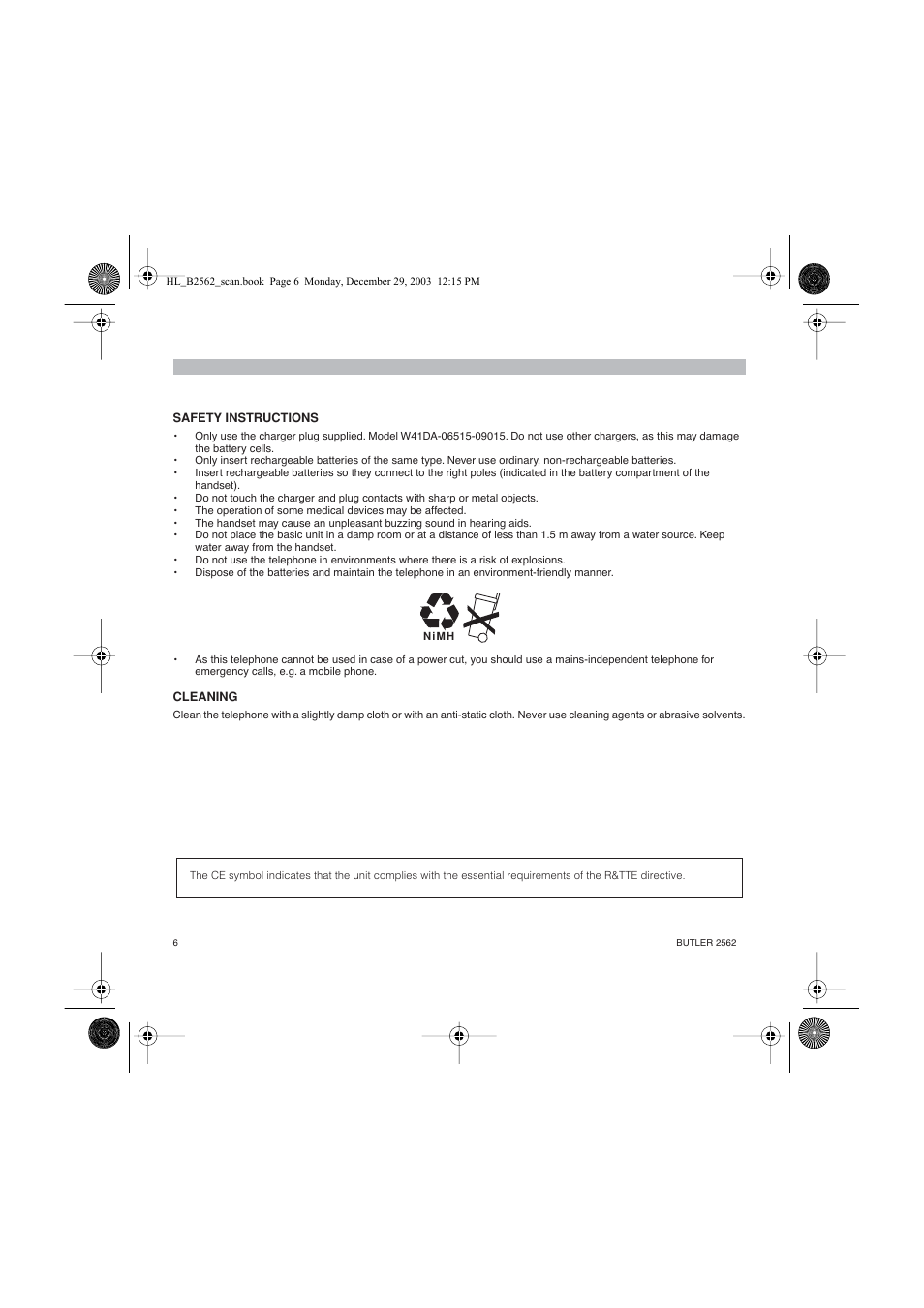 Topcom BUTLER 2562 User Manual | Page 6 / 144