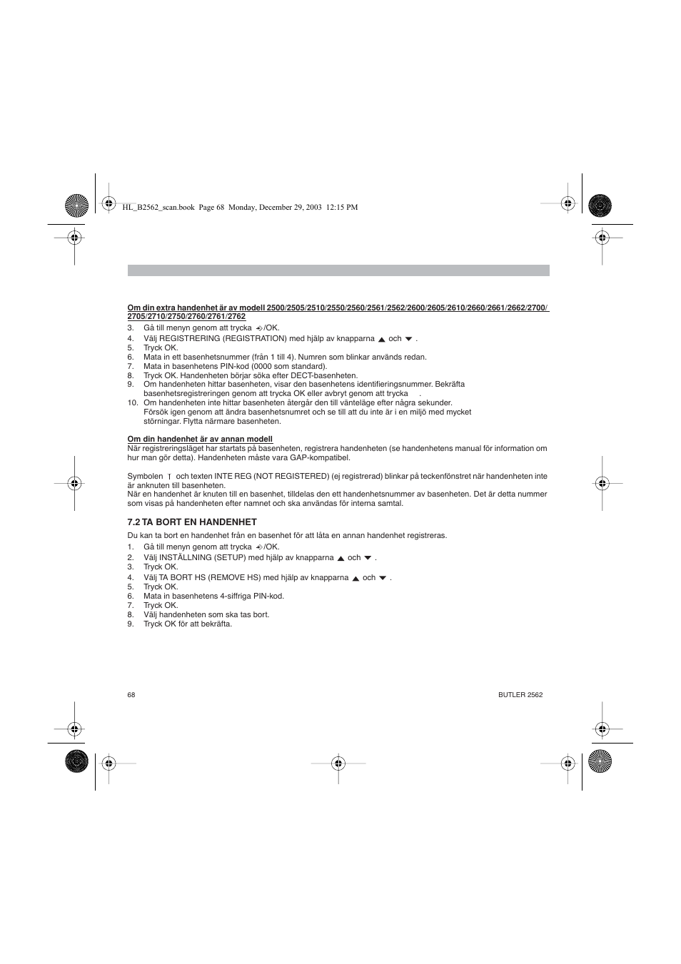 Topcom BUTLER 2562 User Manual | Page 68 / 144