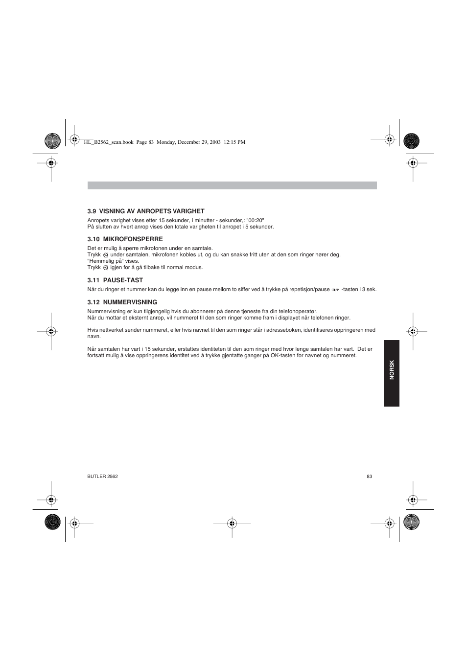 Topcom BUTLER 2562 User Manual | Page 83 / 144