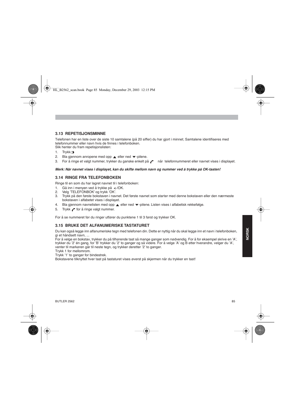 Topcom BUTLER 2562 User Manual | Page 85 / 144