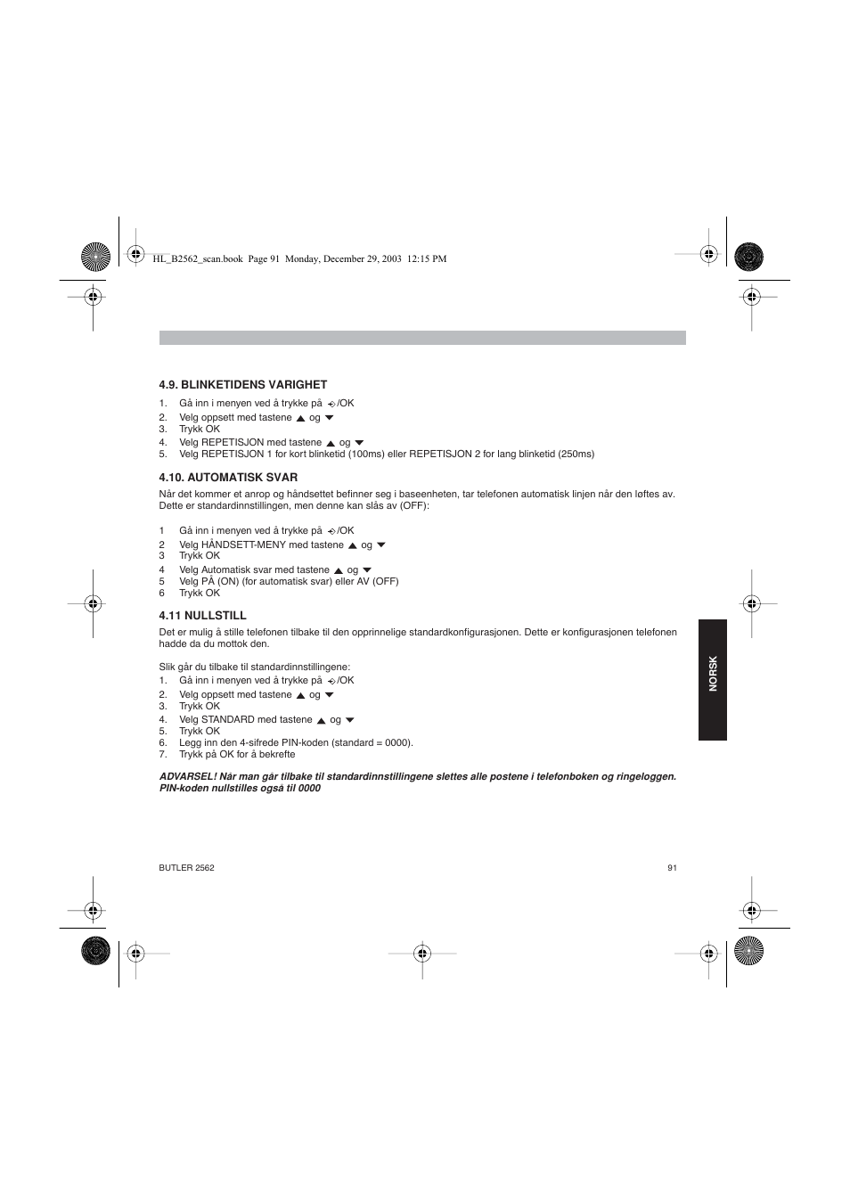 Topcom BUTLER 2562 User Manual | Page 91 / 144