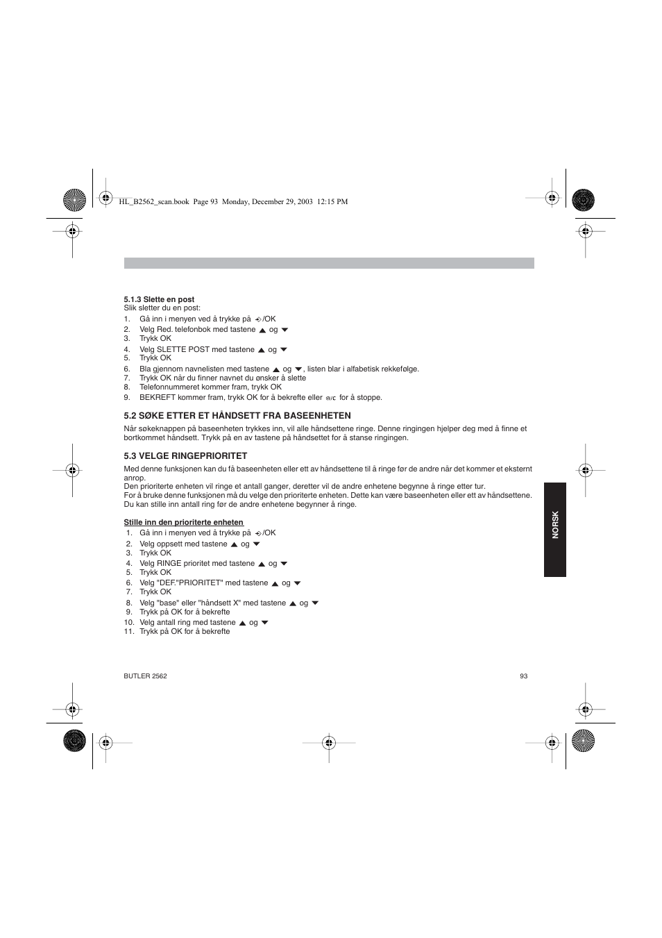 Topcom BUTLER 2562 User Manual | Page 93 / 144